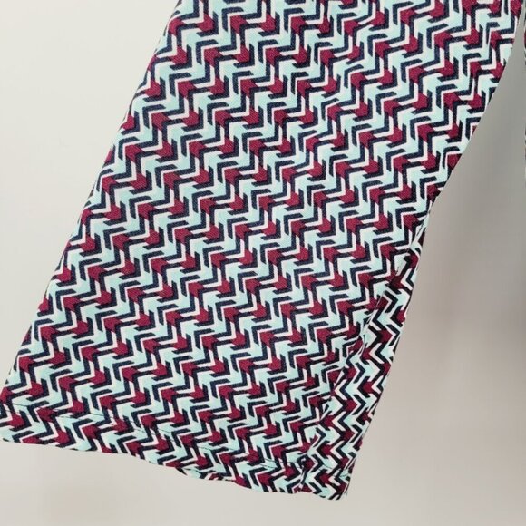 Lascana Turquoise Retro Print Flare Sleeve Top - Picture 5 of 10